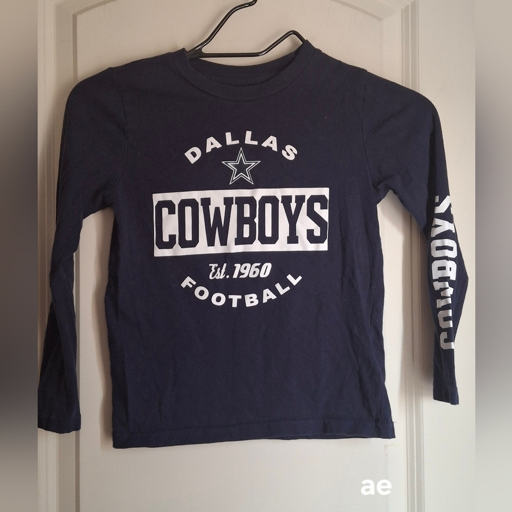 Dallas‎ Cowboys Long Sleeve T-Shirt Kids Size Small Game